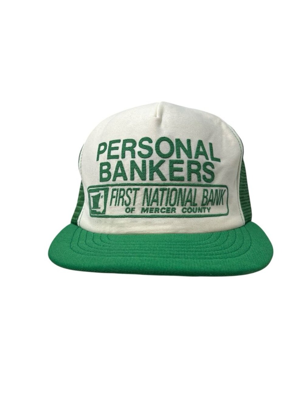 First National Bank of Mercer County PA Personal Bankers Vintage Trucker Hat Cap